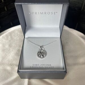 Silver Initial Pendant Necklace